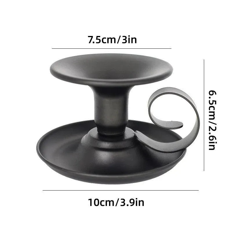 European Style Iron Candle Holders, Gold, Set of 2