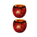 2Pcs Fashion European Glass Mosaic Candle Cups Decorative Tabletop