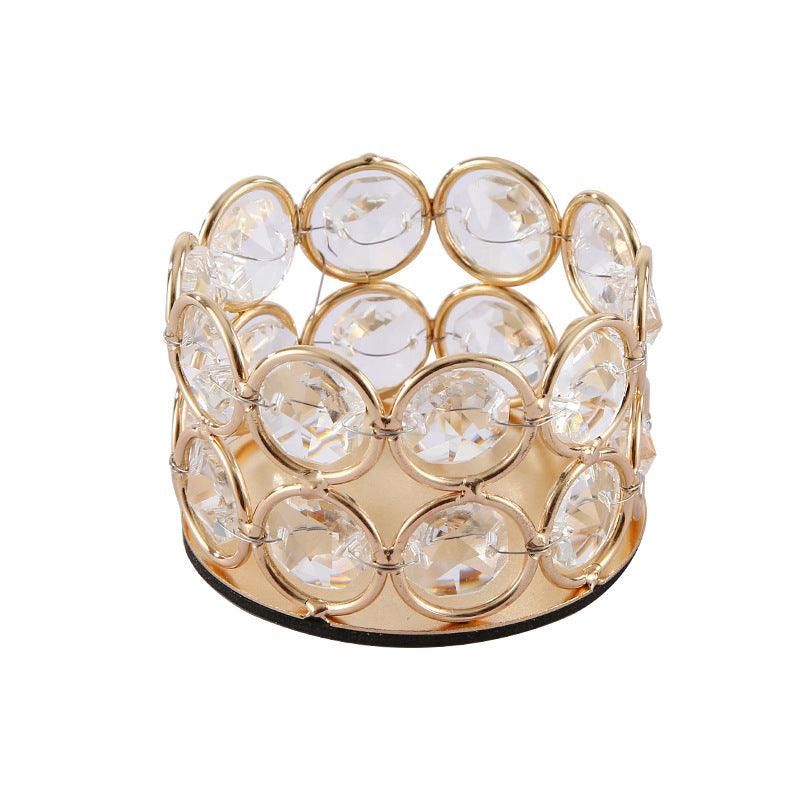 8pcs Gold European Candle Holders for Candlelight Dinner Decorative