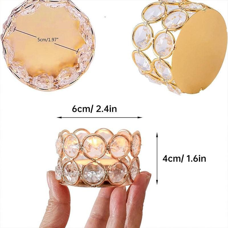 8pcs Gold European Candle Holders for Candlelight Dinner Decorative
