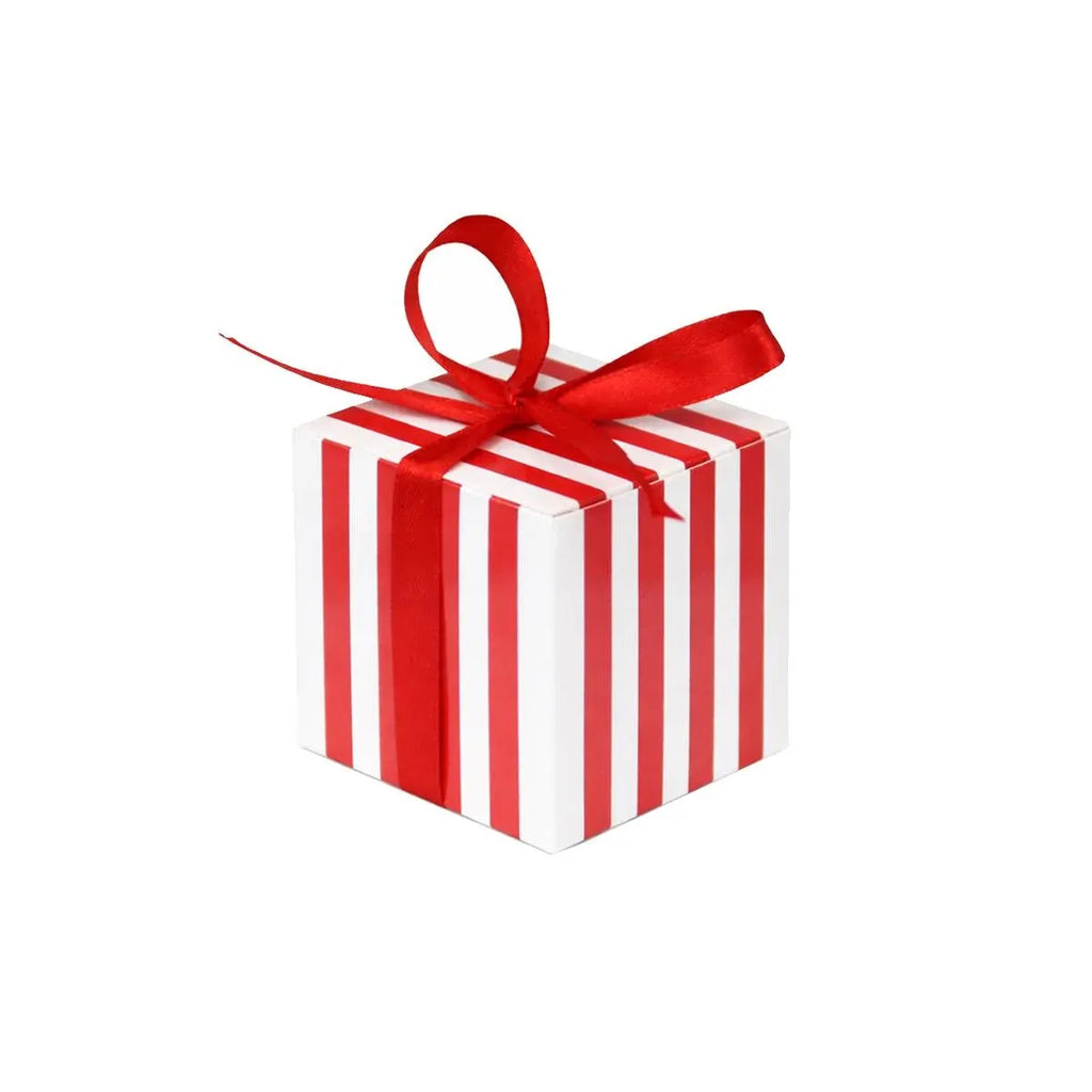 100Pcs Square Favour Boxes with Ribbon Wedding Birthday Party
