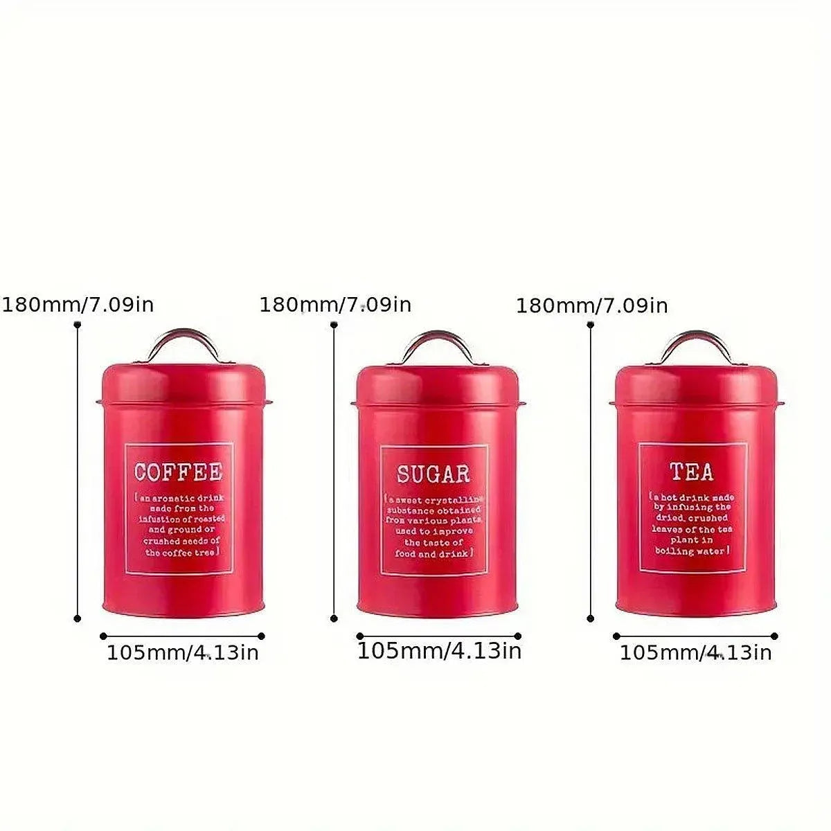 3 Pcs Multi-Purpose Sealed Jars with Airtight Lids for Kitchen