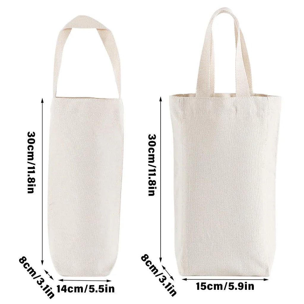 10pcs Portable Wine Bag Canvas Burlap Bottle Packing Holder for Gift