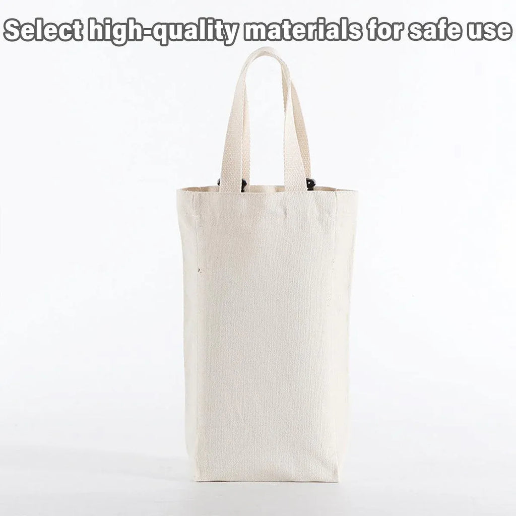 10pcs Portable Wine Bag Canvas Burlap Bottle Packing Holder for Gift
