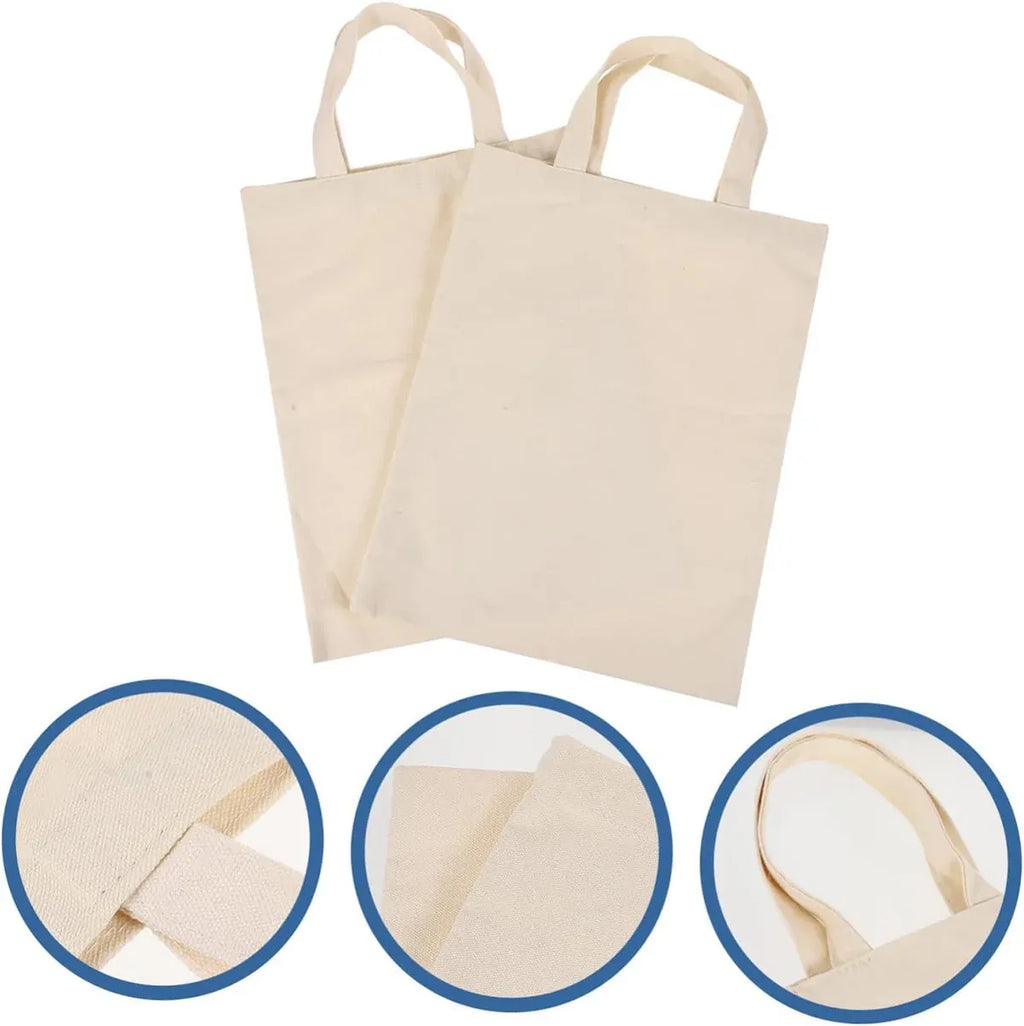 10PCS Double Bottle Wine Canvas Gift Bags with Handles for Party
