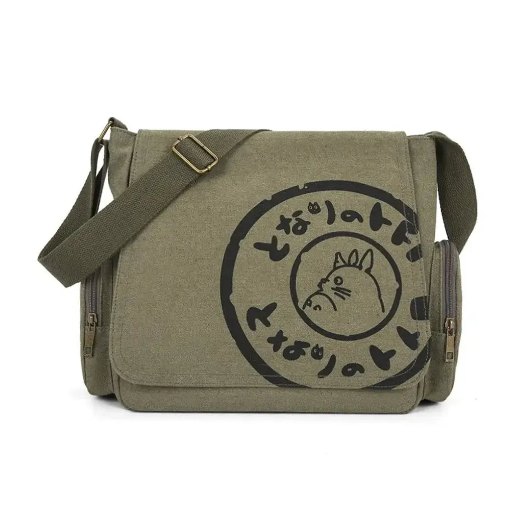 Canvas Shoulder Messenger Bag Large Capacity Travel Laptop