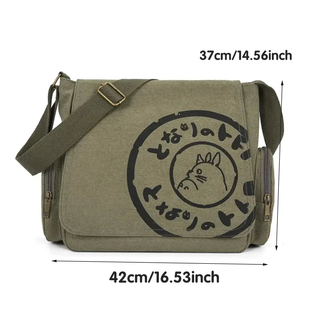 Canvas Shoulder Messenger Bag Large Capacity Travel Laptop