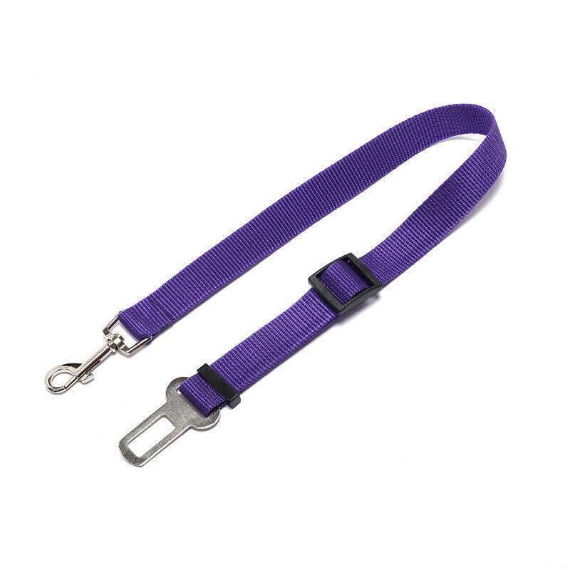 2X Adjustable Pet Travel Lead Clips with Car Buckle