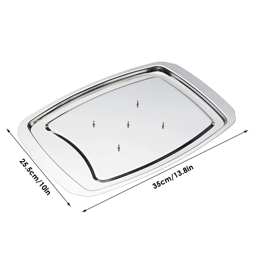 Stainless Steel Grill Plate Meat Roasting Tray