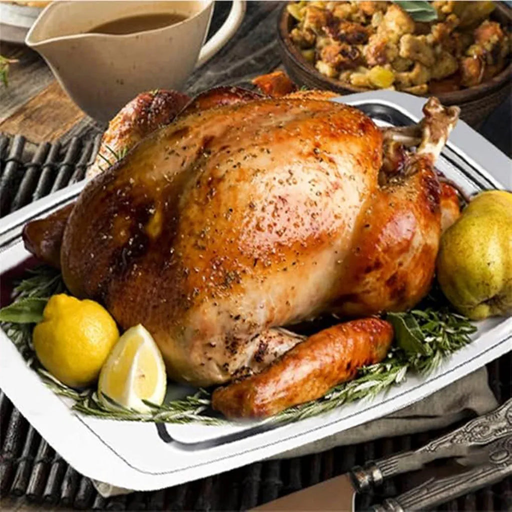 Stainless Steel Grill Plate Meat Roasting Tray