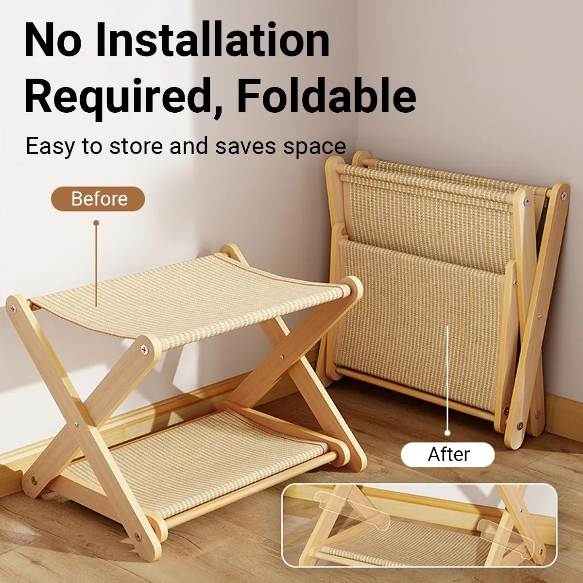 Sisal Double Layer Cat Scratching Board Foldable