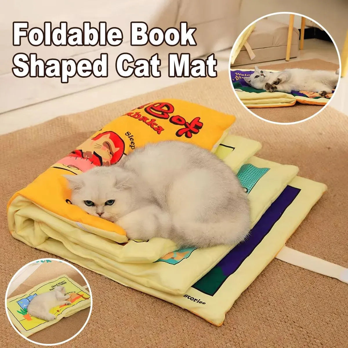 Foldable Cat Sleeping Mat Pet Bed Comfortable Soft Cushion