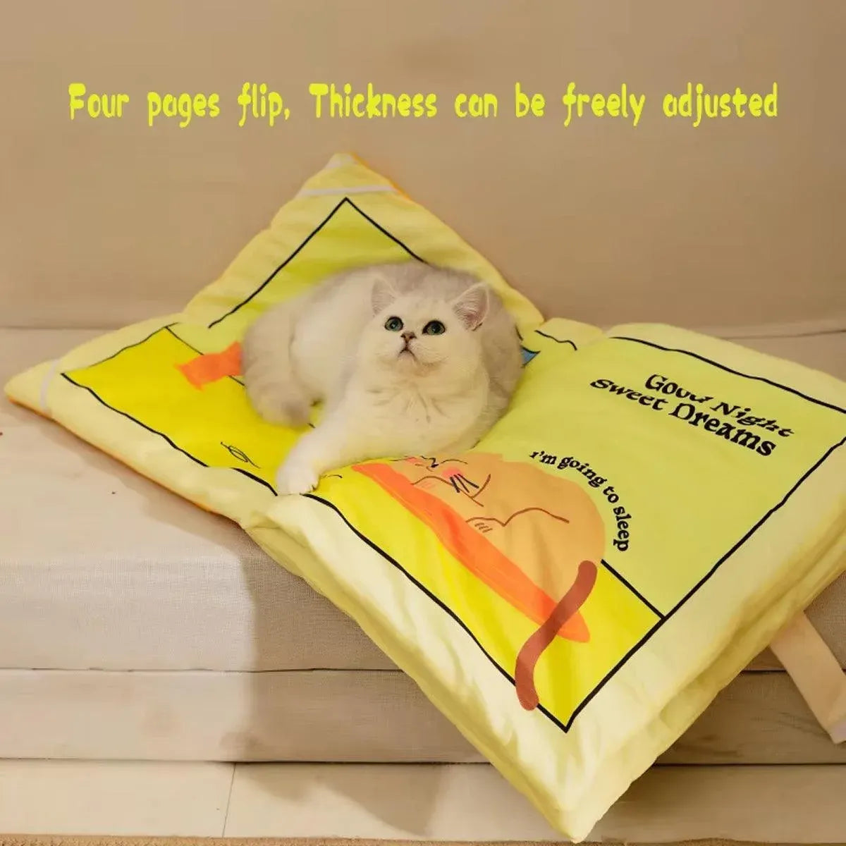 Foldable Cat Sleeping Mat Pet Bed Comfortable Soft Cushion