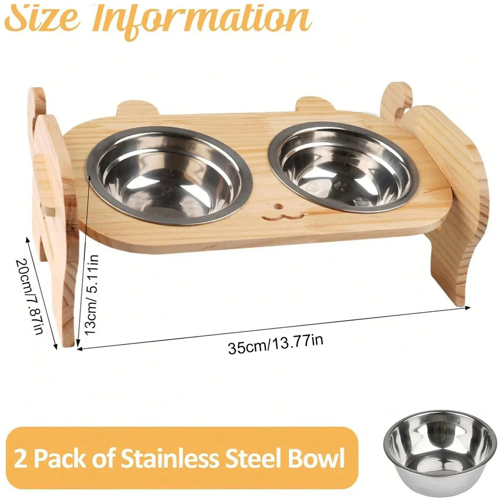 Pet Bowl Anti Tip Double Bowl Pet Food Water Bowl For Home Daily Use