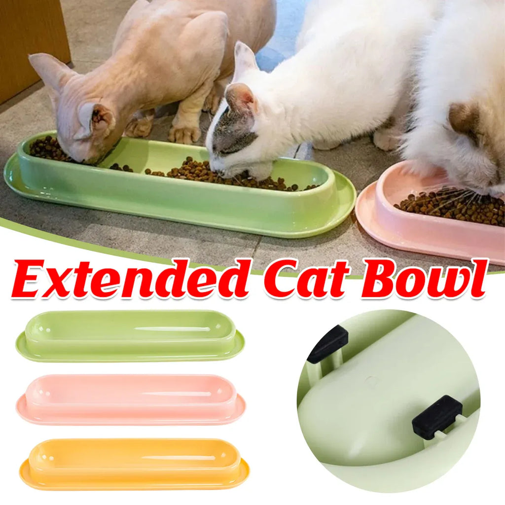 Extended Cat Bowl Pet Bowl Feeding Basin Drinking Water Cat Bowl
