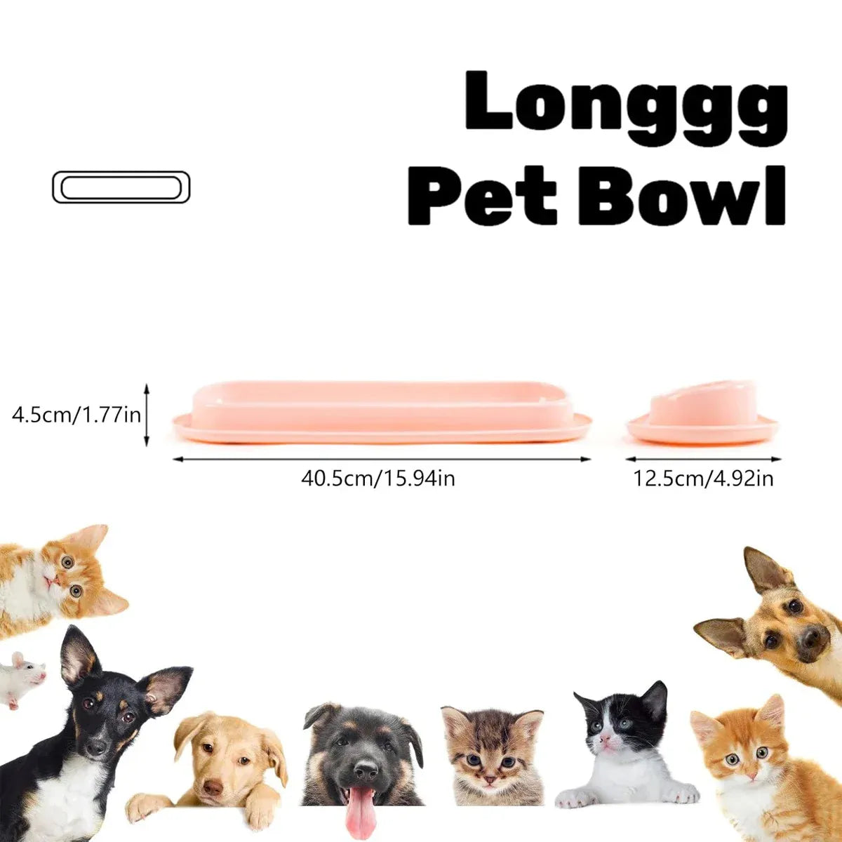 Extended Cat Bowl Pet Bowl Feeding Basin Drinking Water Cat Bowl