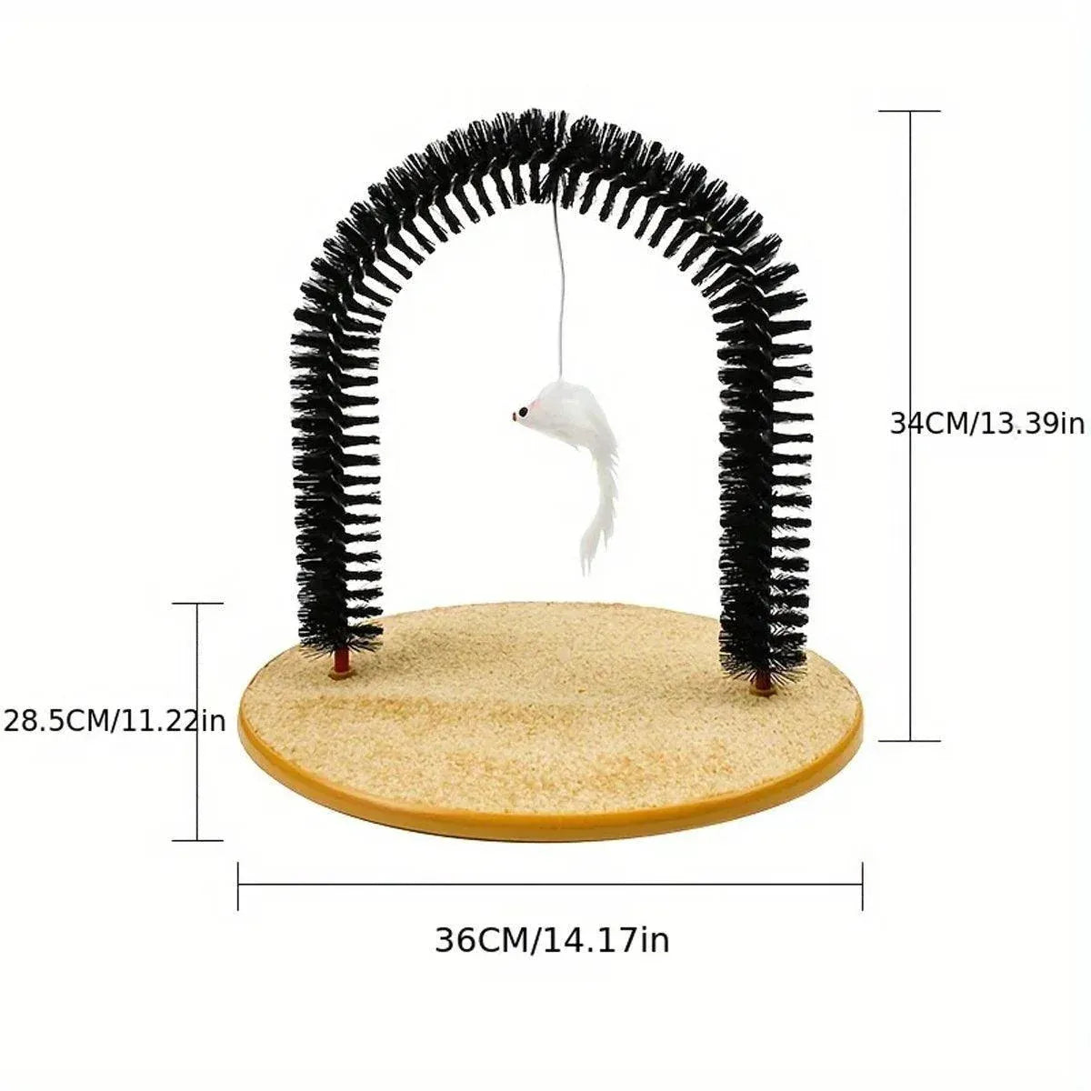 Arch Cat Scrub Brush Pet Grooming Toy Self Groomer Tickle Device