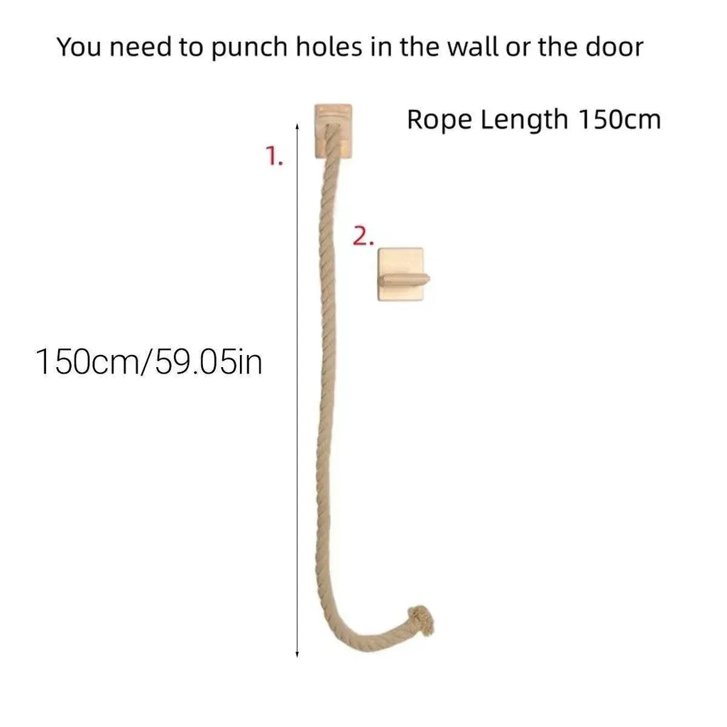 Cat Climbing Frame Rope Leash Jumping Platform