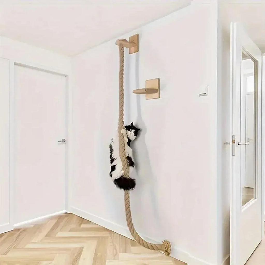 Cat Climbing Frame Rope Leash Jumping Platform