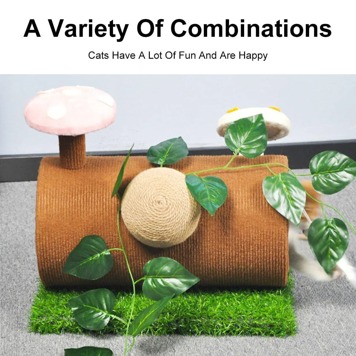 Multifunctional Cat Scratching Board Tree Pet Hut with Hole