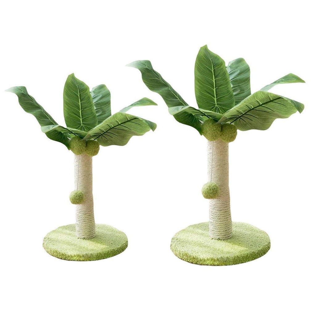 Cat Scratching Coconut Tree Kitten Post Sisal Covered Scratcher Pole
