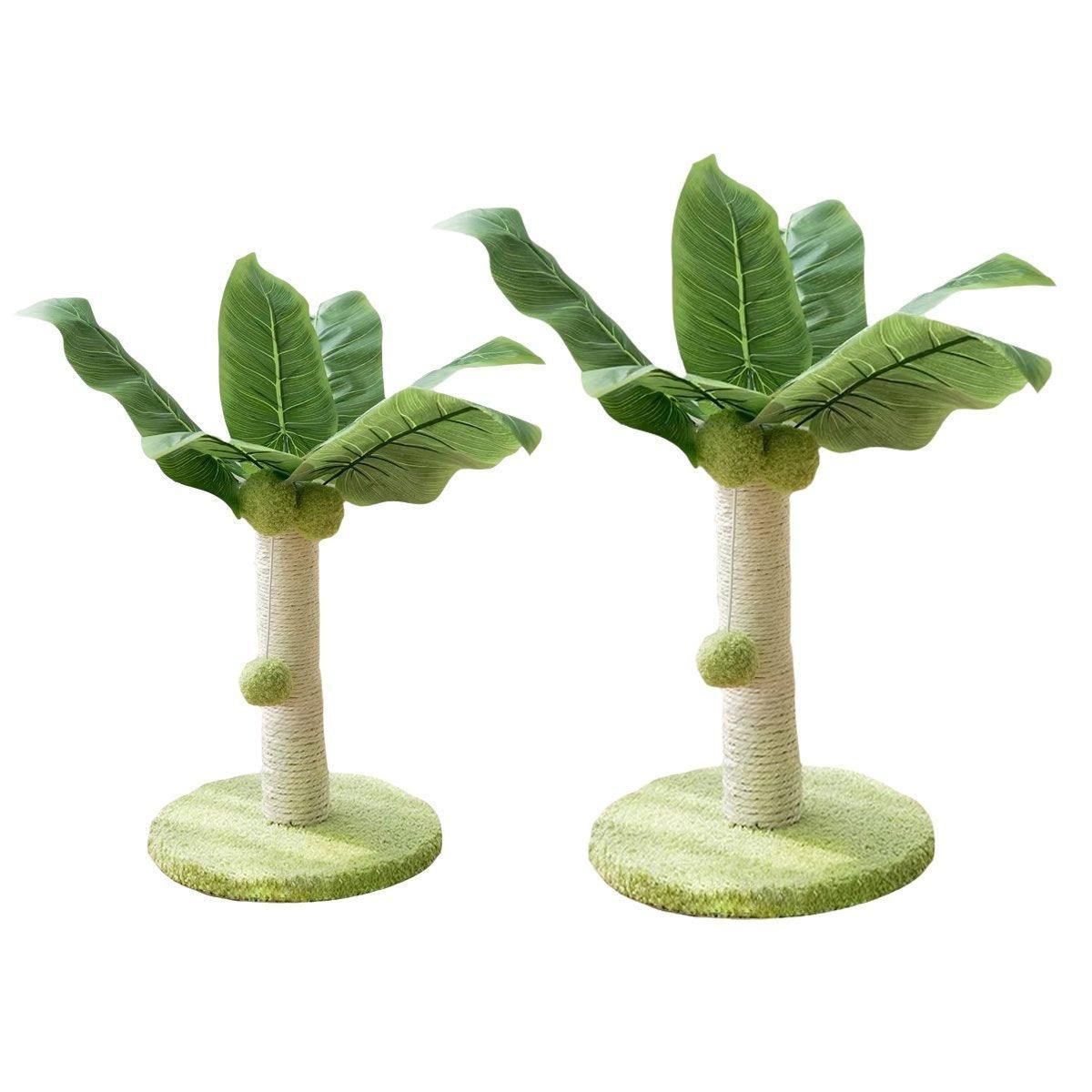 Cat Scratching Coconut Tree Kitten Post Sisal Covered Scratcher Pole
