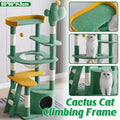 Cactus Shape Cat Tree Climbing Tower Scratching Board Nest
