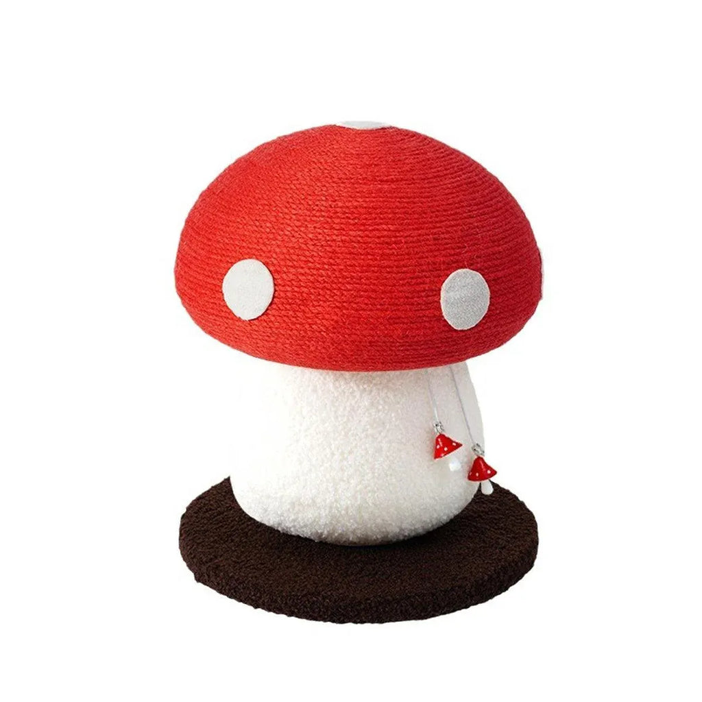 Red Mushroom Cat Climbing Frame Vertical Scratching Post Board Pet