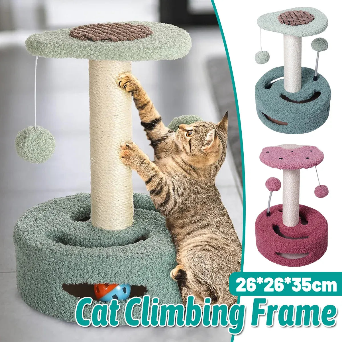 Cat Climbing Toy Small Jump Platform with Claw Scratching Board