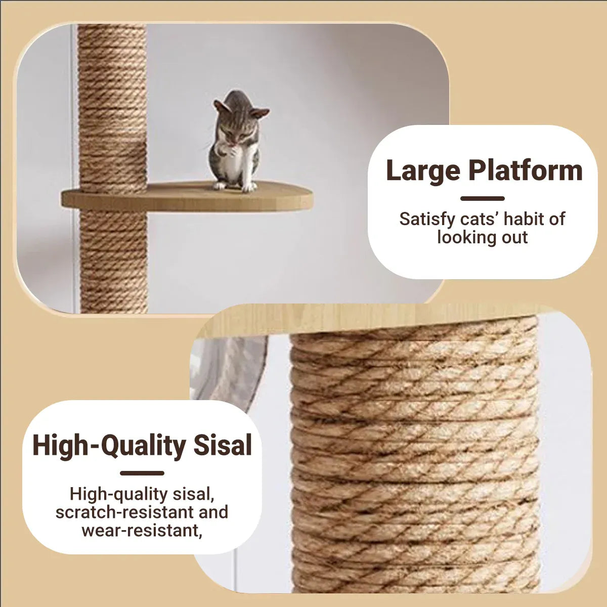 Cat Toy Cat Climbing Frame Floor Standing Multi Functional Cat Tree