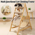 Cat Climbing Frame Wooden Cat Rack Multi Cat Play and Sleep Net