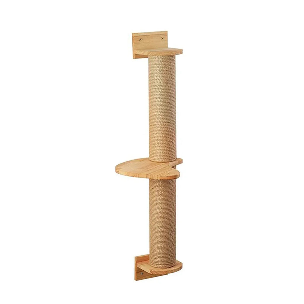Cat Climbing Frame Wall Post Flax Rope Scratcher Hanging Toy