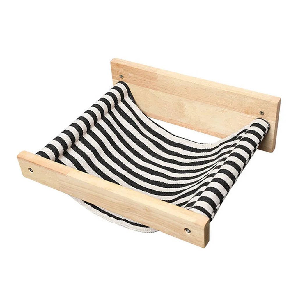 Solid Wood Wall Mounted Cat Hammock Pet Bed for Indoor Cats