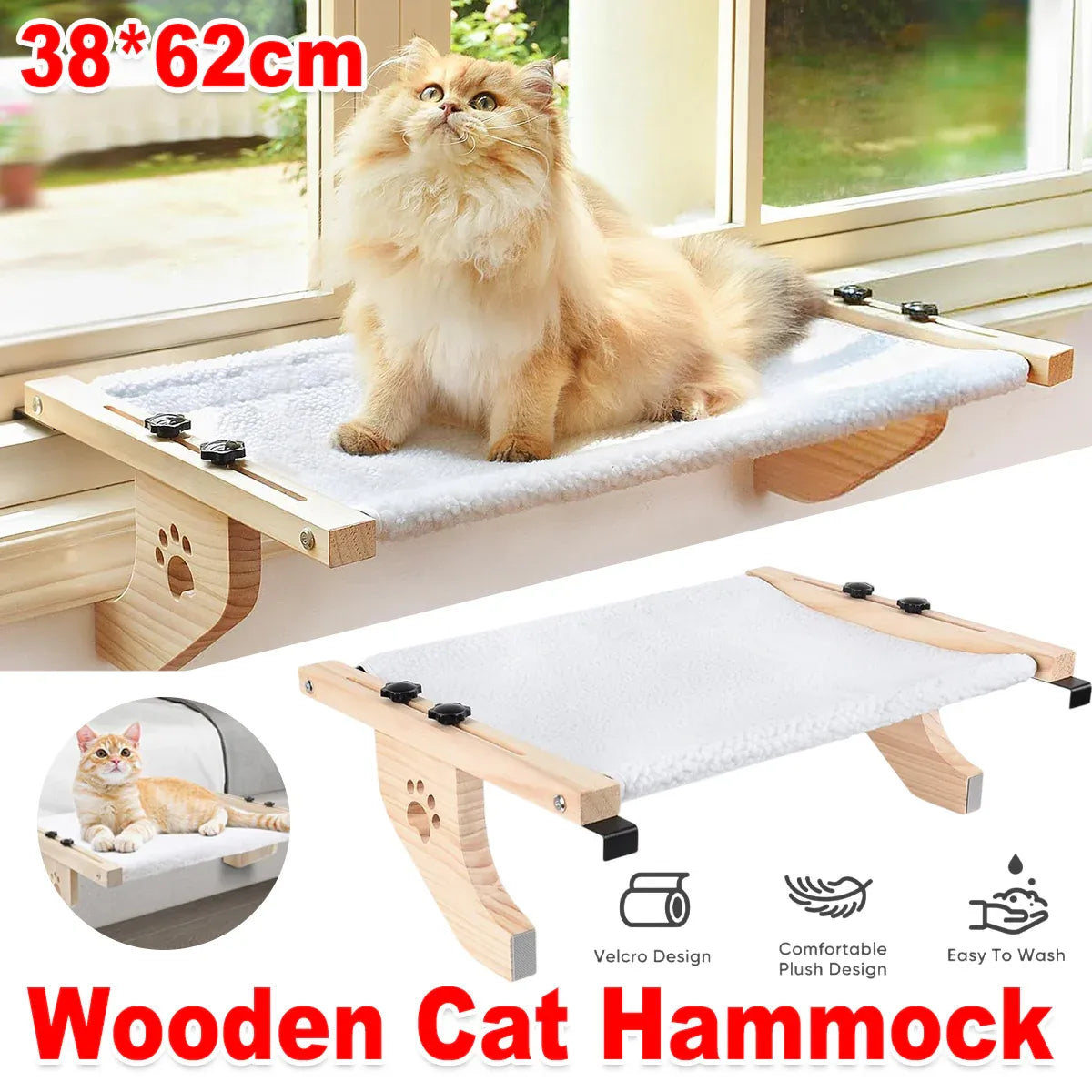 Window Hanging Cat Hammock Breathable Mesh Soft Washable