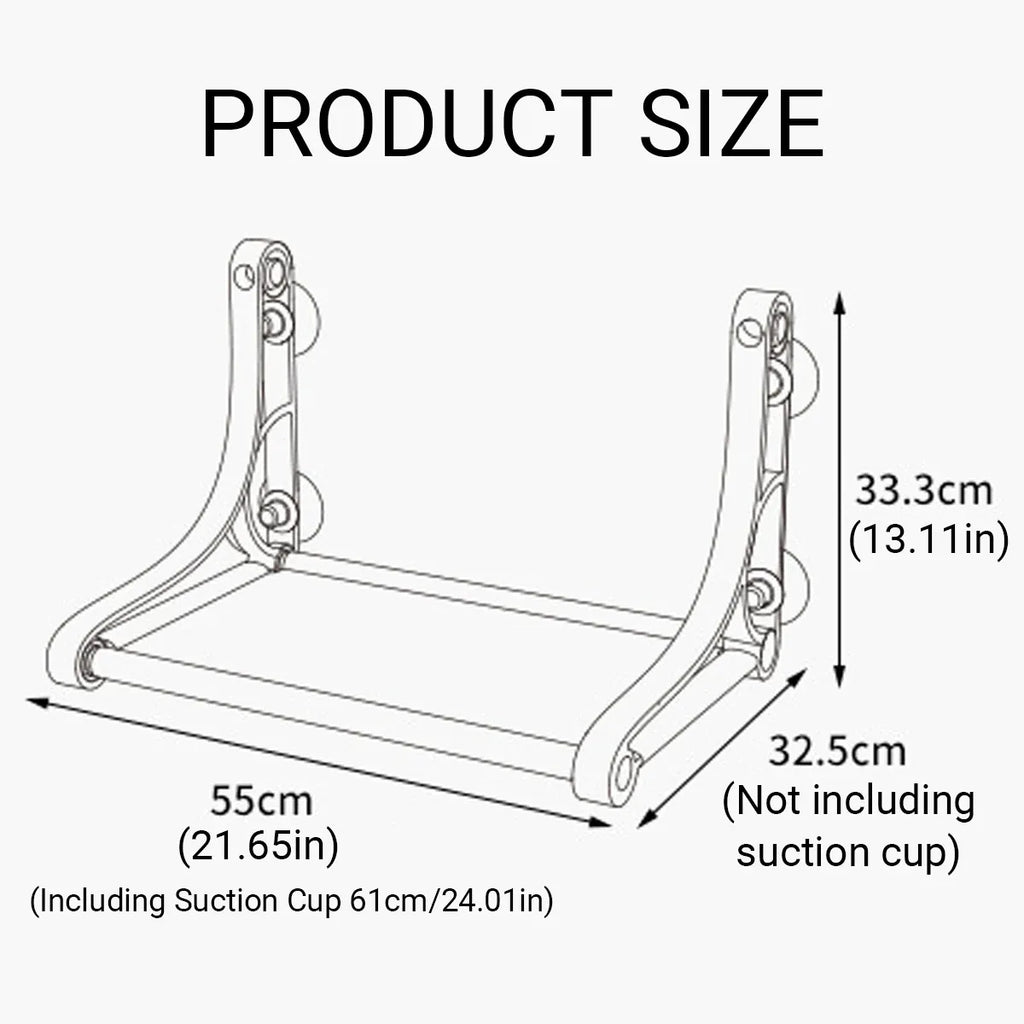 Cat Hammock for Wall Window Glass Suction Cup Style Comfortable Space
