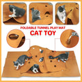 Aimall Cat Scratch Mat with Tunnel, 120 x 90 cm, Brown, showing what is included