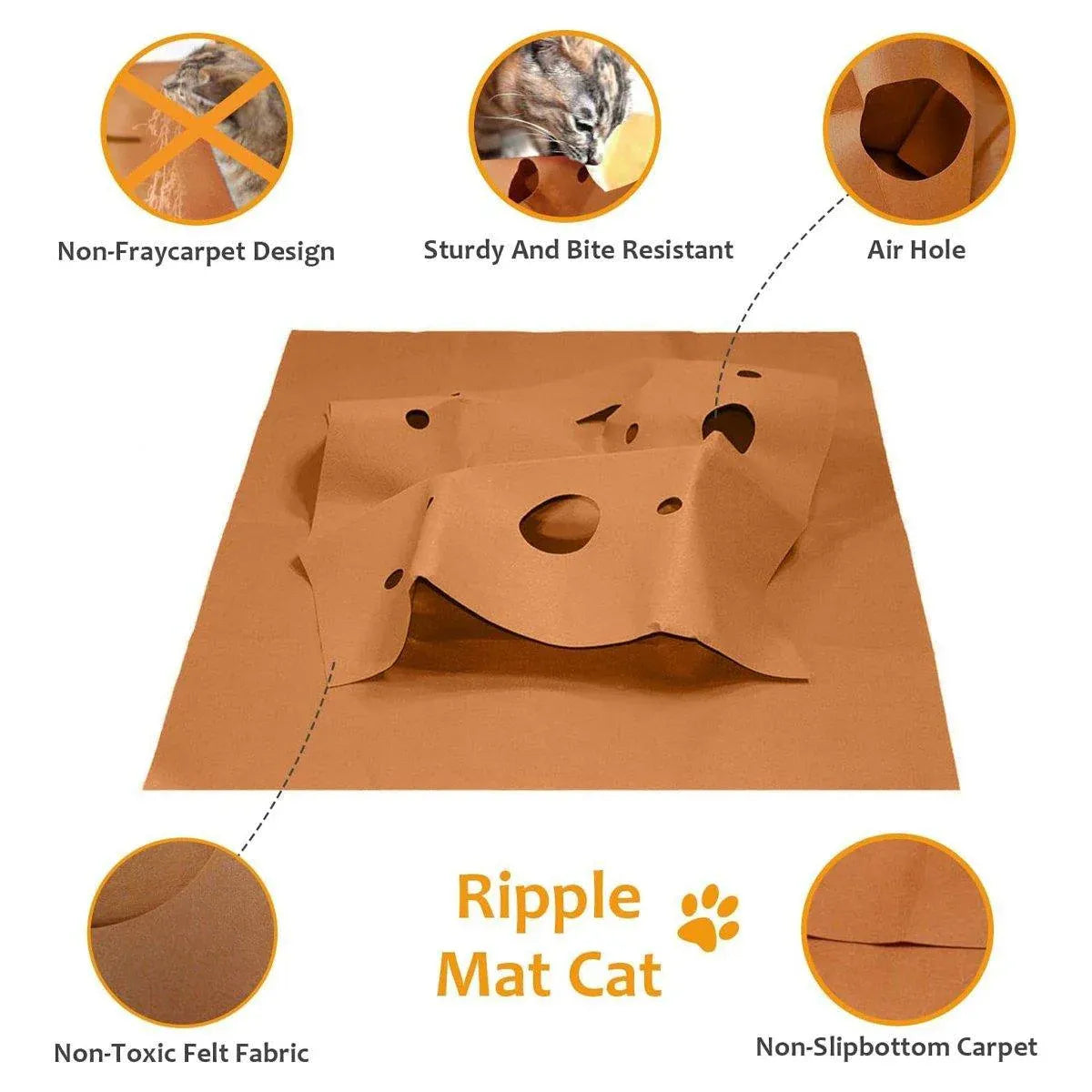 Pet Supplies Puppy Semi Enclosed Tunnel Cat Scratch Board Pad Toy