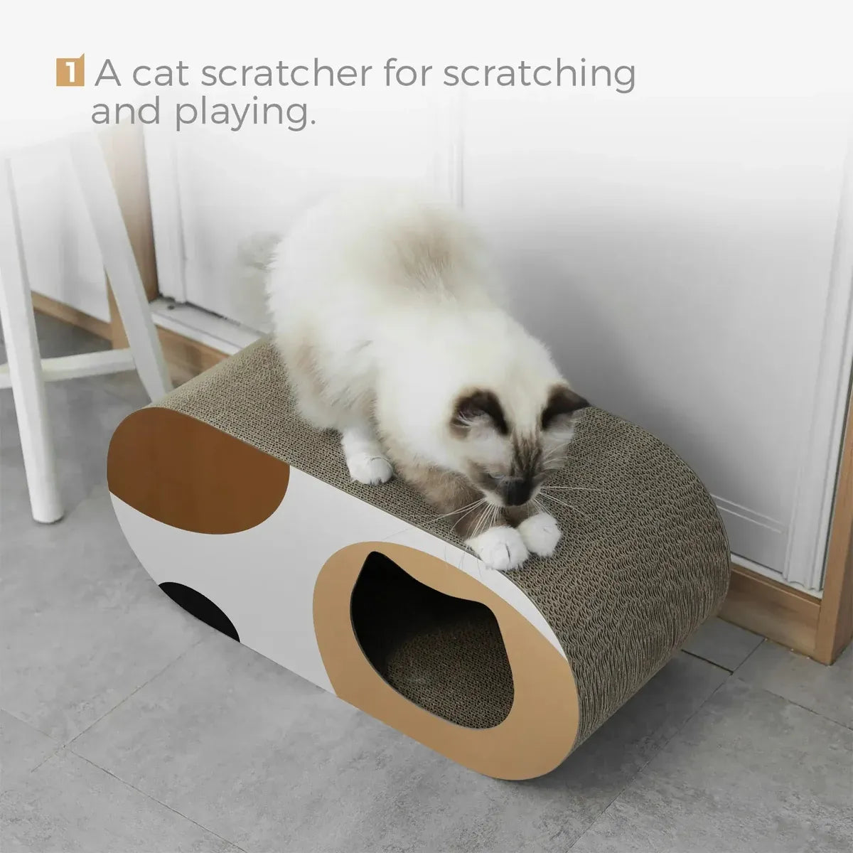 Durable Cat Tunnel Scratcher Bed Combo Interactive Toy House