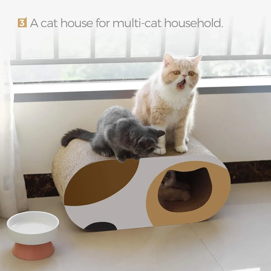 Durable Cat Tunnel Scratcher Bed Combo Interactive Toy House