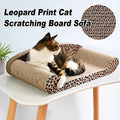 Leopard Print Cat Scratcher Board Durable Cardboard Surface