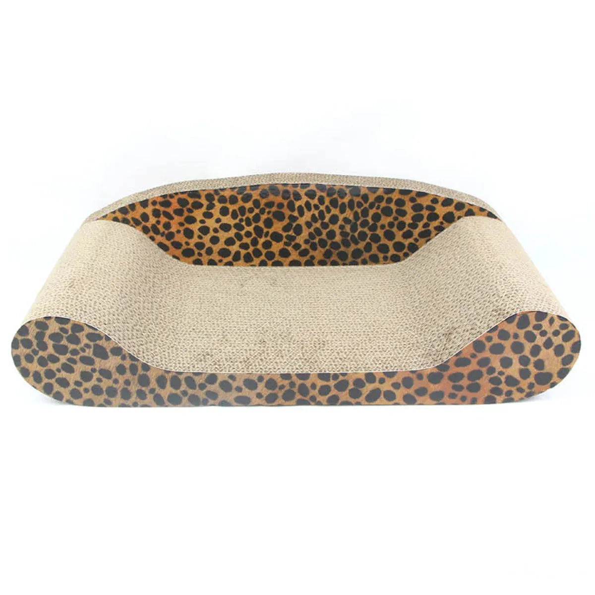 Leopard Print Cat Scratcher Board Durable Cardboard Surface