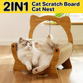 2in1 Cat Nest Scratching Board Claw Sharpening Bed