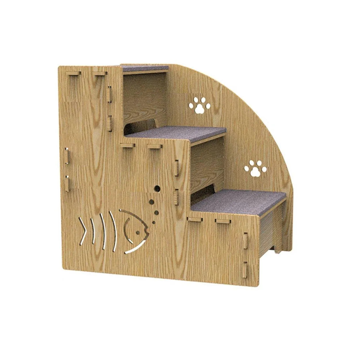 Wooden Pet Climbing Ladder Bed Step Frame Durable Climbing Frame