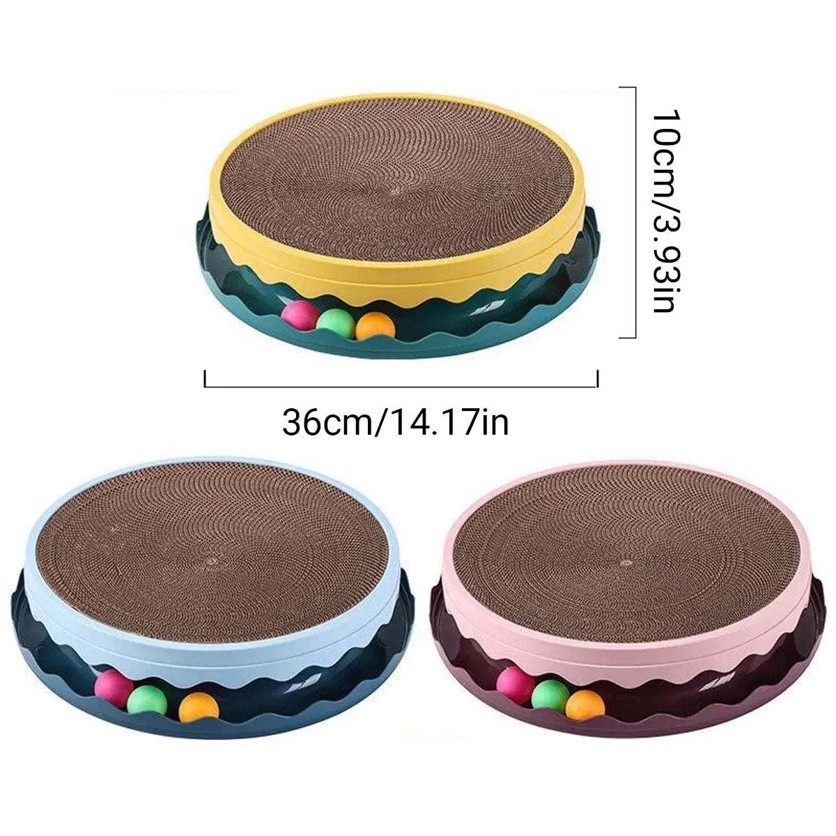 Cat Scratcher Turntable Toy Large Round Corrugated Board Nest Scratch