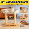 Rotating Cat Tree Cat Condo All in One Scratching Post Sturdy Non