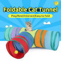 Foldable Rainbow Cat Tunnel Interactive Pet Toy