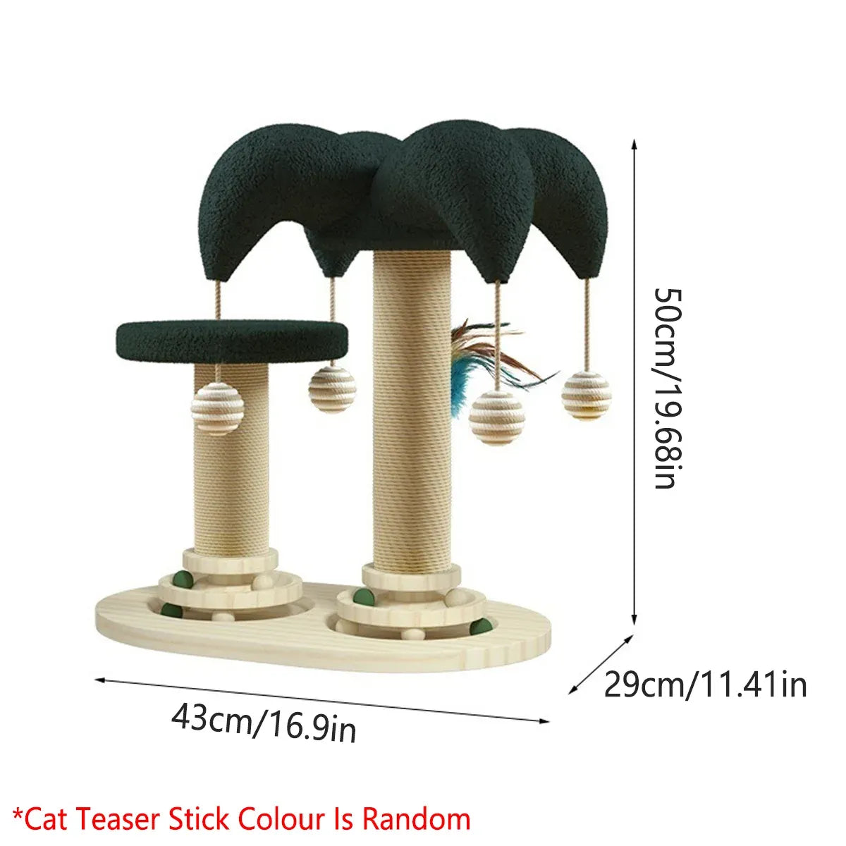 Cat Scratching Post Toy Turntable Climbing Frame Board Interactive