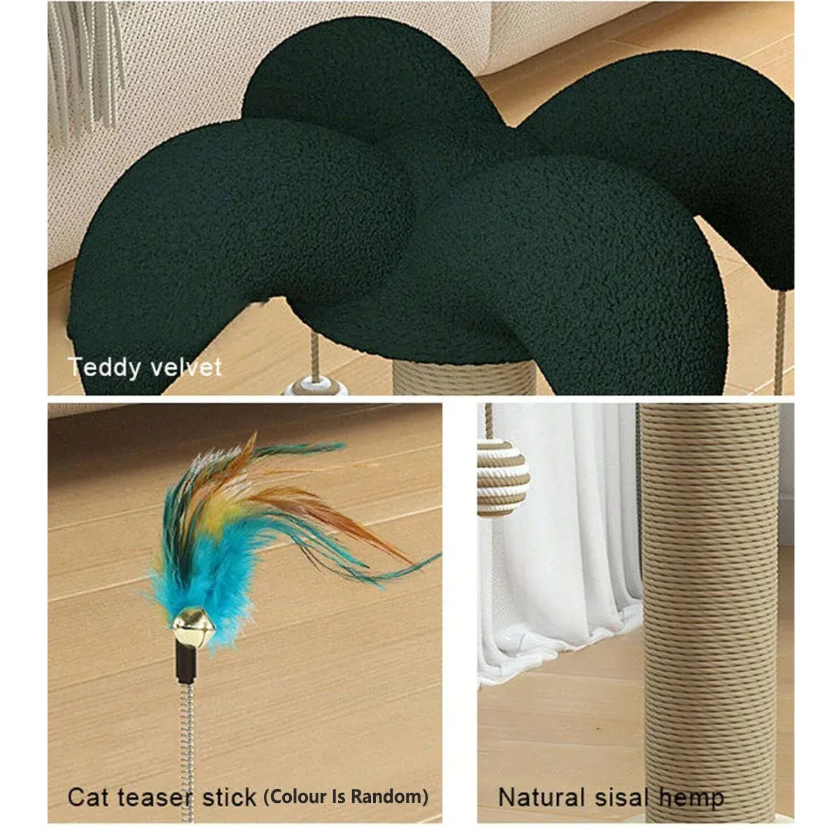 Cat Scratching Post Toy Turntable Climbing Frame Board Interactive