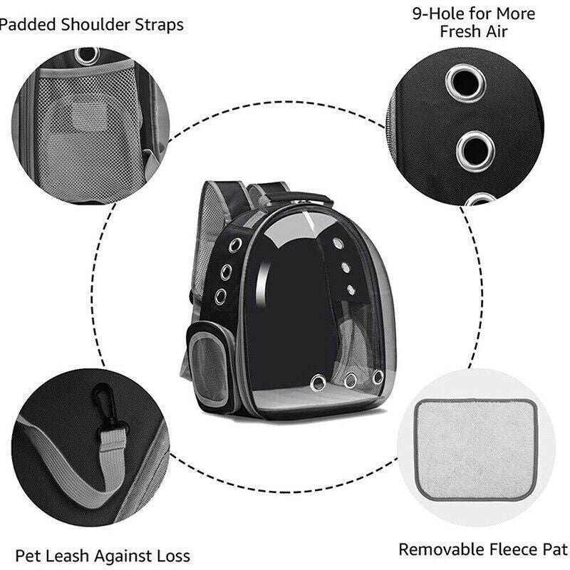 Pet Outdoor Carrier Backpack Cat Dog Puppy Travel Space Capsule
