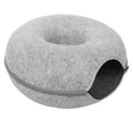 Felt Cat Tunnel Bed Round Donut Cave Nest